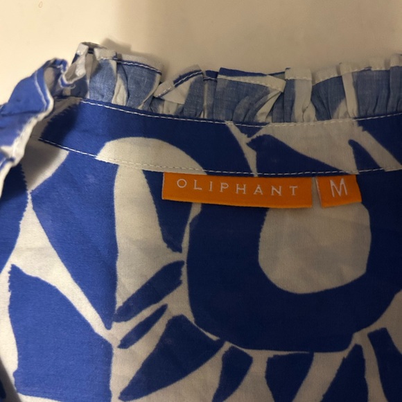 Oliphant Blue and White Sunburst Midi Dress - Picture 7 of 8